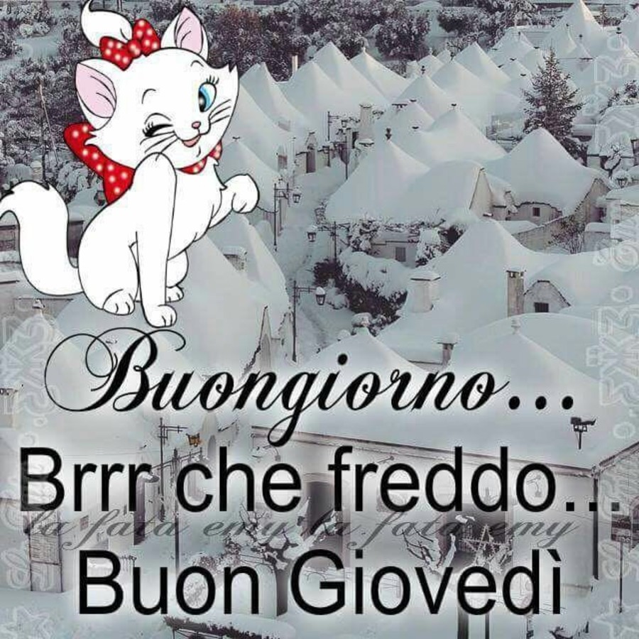 Buongiorno, brrr che freddo... Buon Giovedì