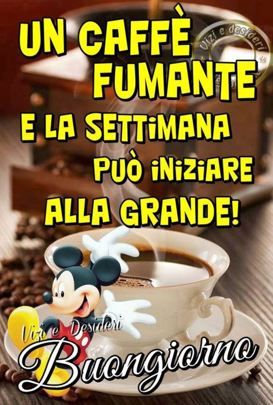 Un caffè fumante e la settimana può iniziare alla grande!