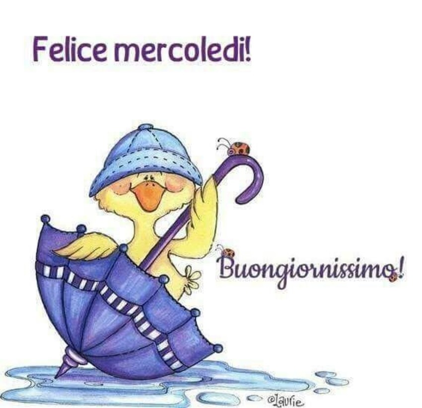 Felice Mercoledì, Buongiornissimo! Con l'ombrello