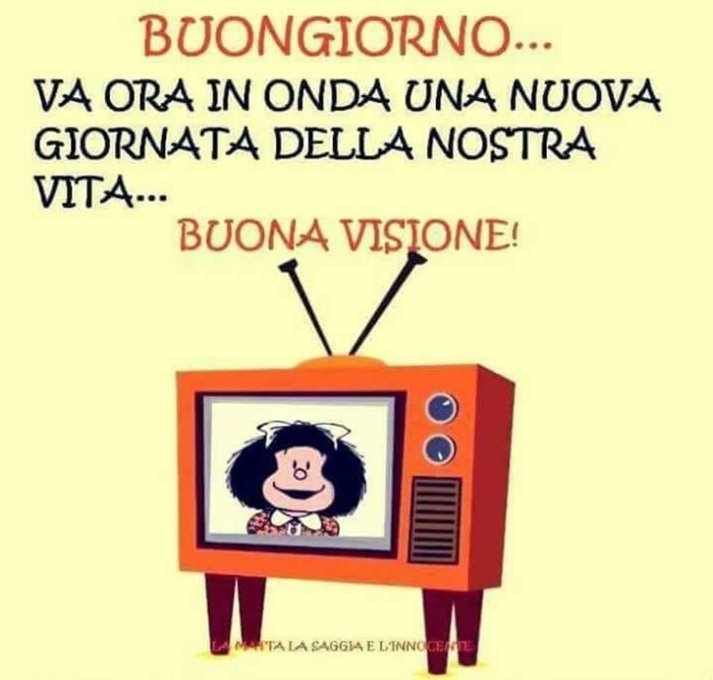 Buongiorno... Va ora in onda una nuova giornata della nostra vita... Buona Visione!