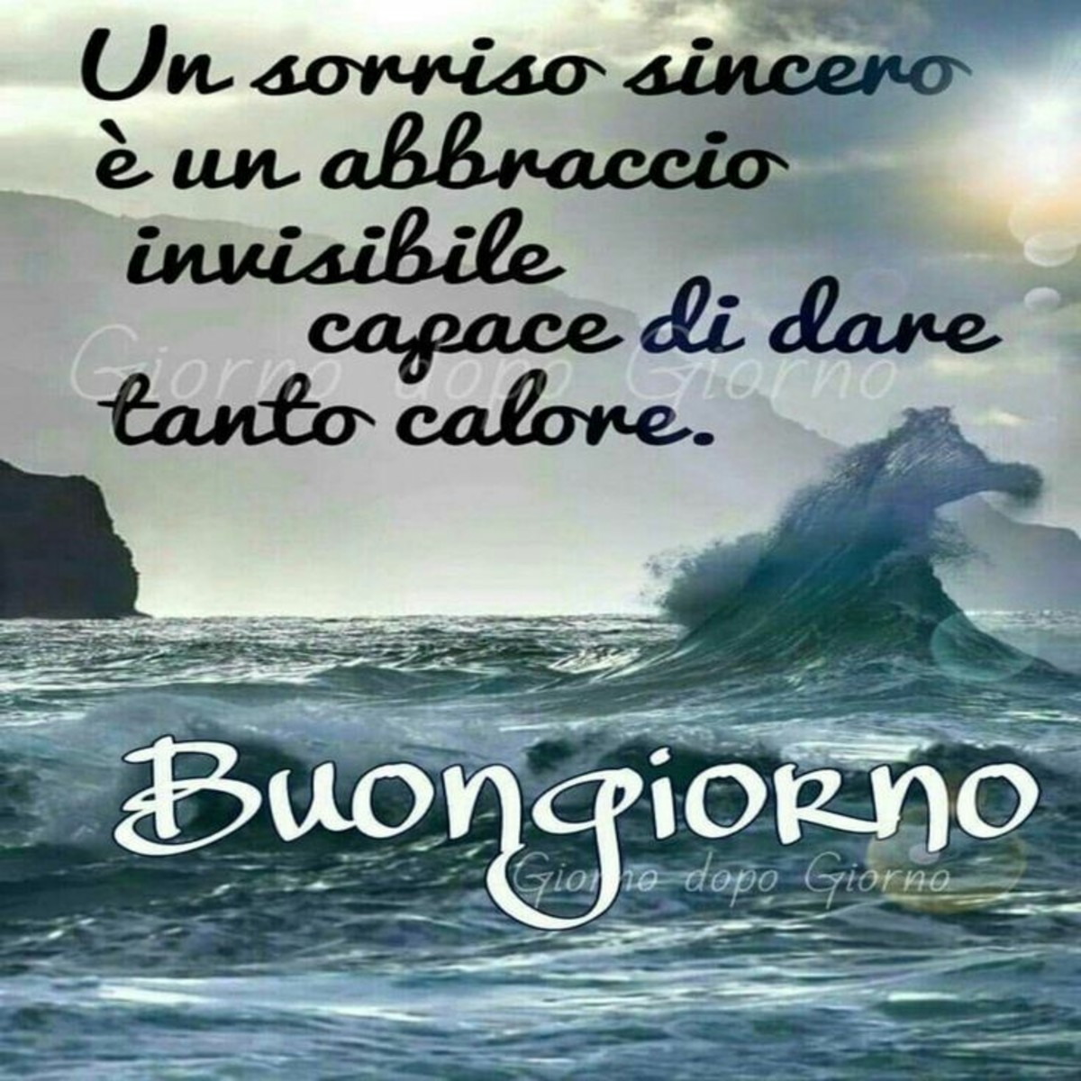 Un sorriso sincero è un abbraccio invisibile capace di dare tanto calore. Buongiorno