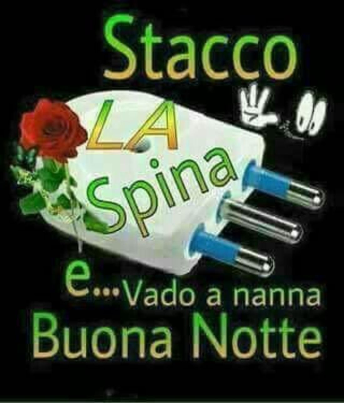 Stacco la spina e vado a nanna... Buonanotte (immagini simpatiche)