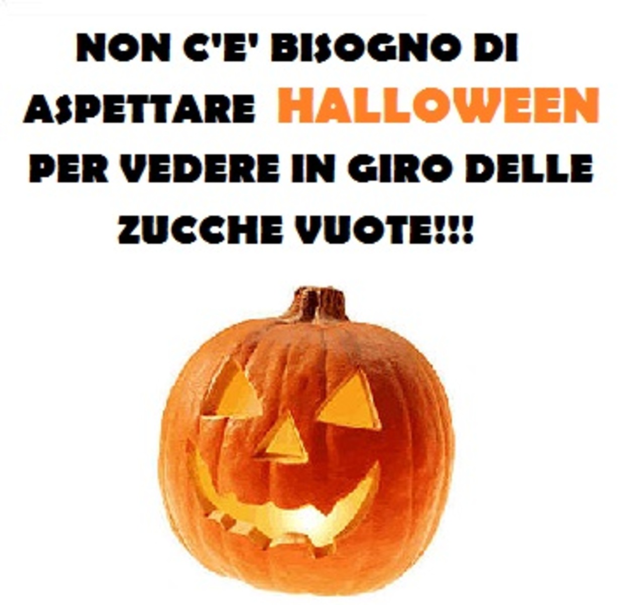 Non c'è bisogno di aspettare Halloween per vedere in giro delle zucche vuote !!!