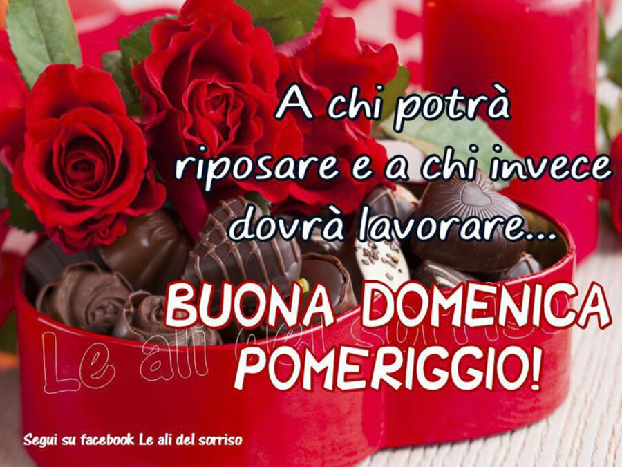 A chi potrà riposare e a chi invece dovrà lavorare... Buona Domenica Pomeriggio!