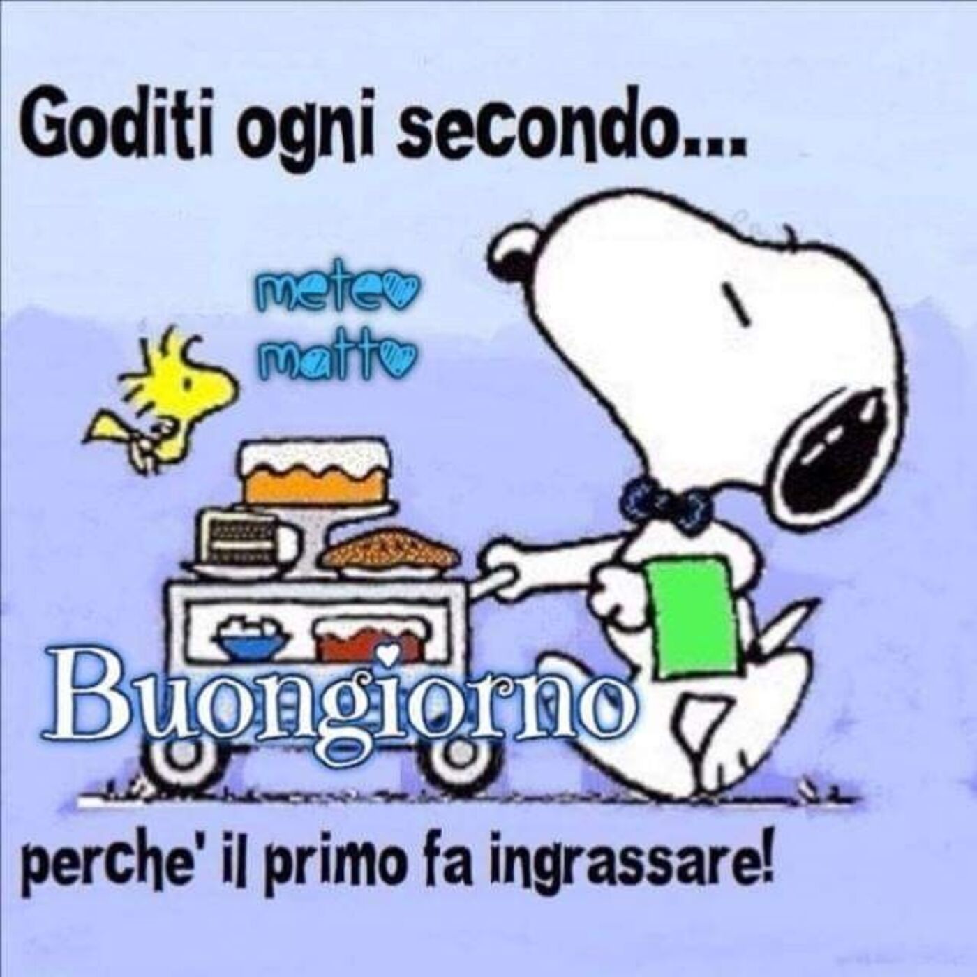 Buongiorno immagini divertenti con Snoopy