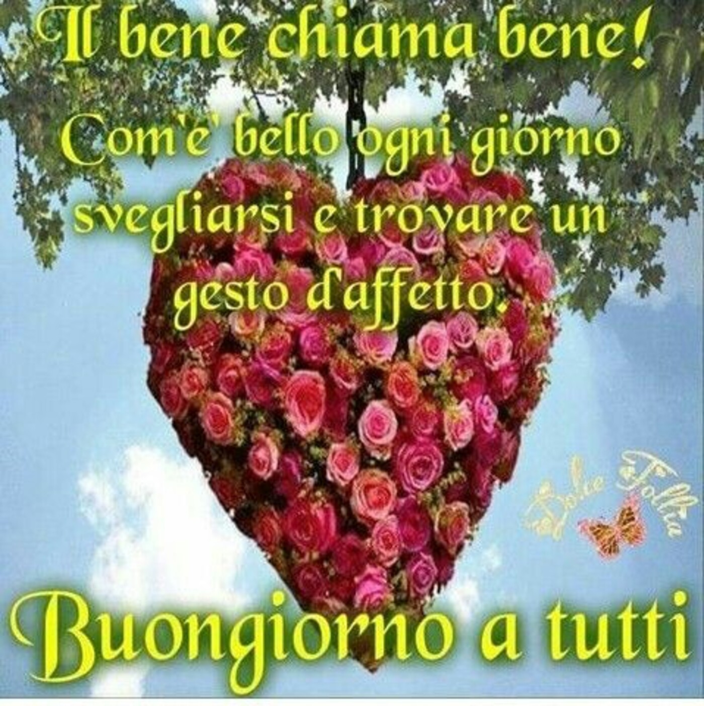 Il bene chiama bene! Com'è bello ogni giorno svegliarsi e trovare un gesto d'affetto. Buongiorno a tutti