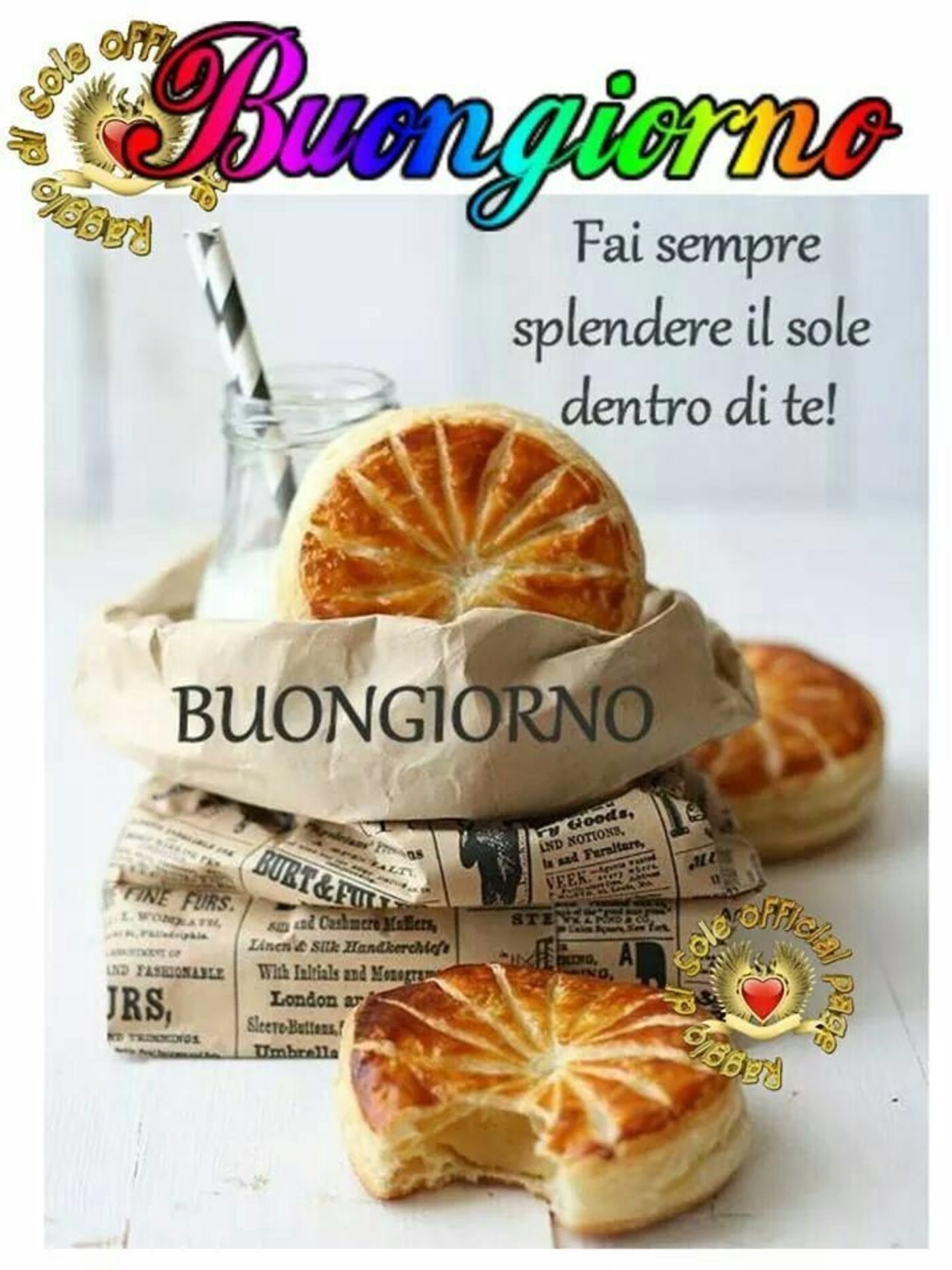 Fai sempre splendere il sole dentro di te! Buongiorno