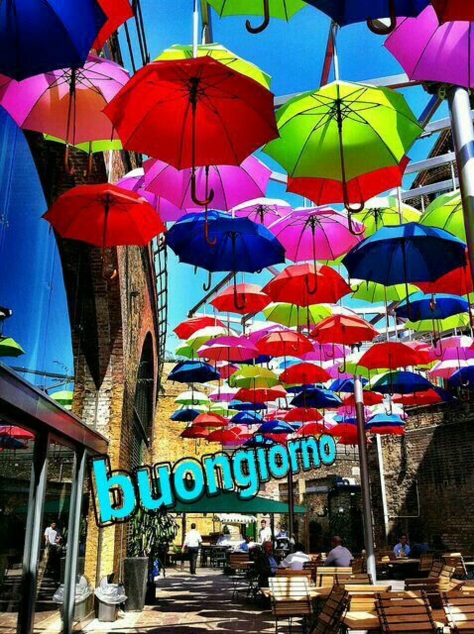 buongiorno ombrelli colorati