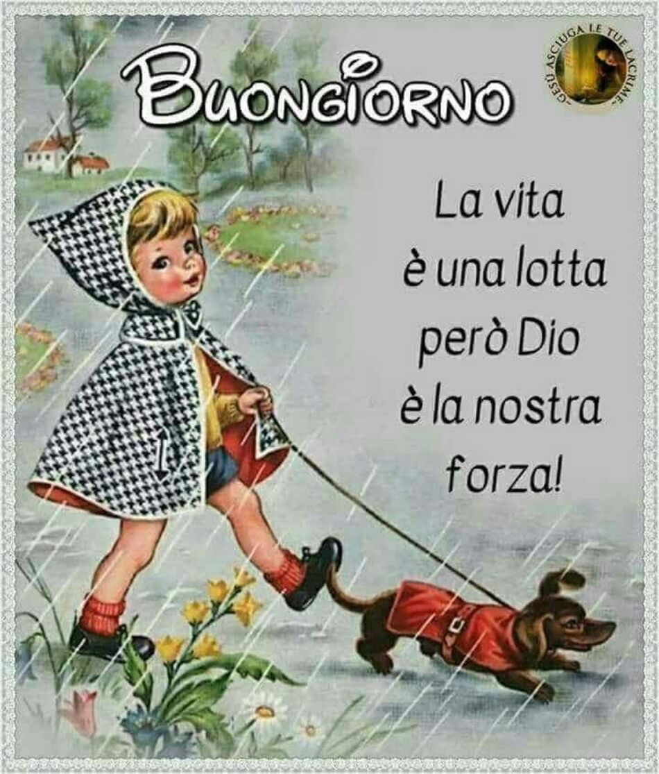 Buongiorno con la pioggia immagini religiose