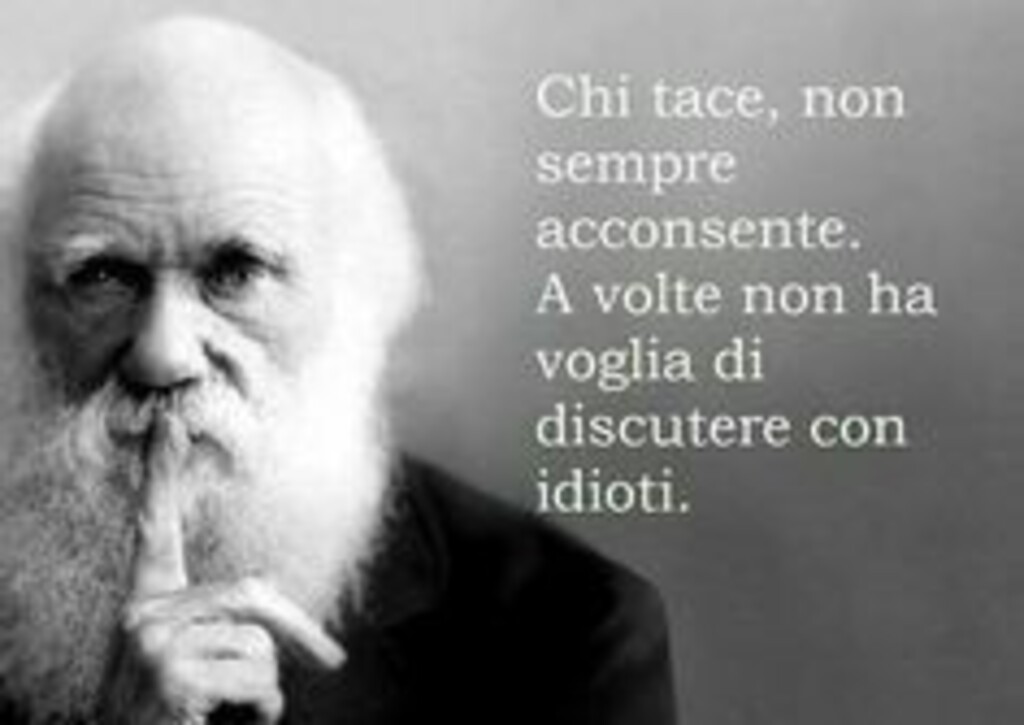 Chi tace non sempre acconsente,. A volte non ha voglia di discutere con ignoranti.