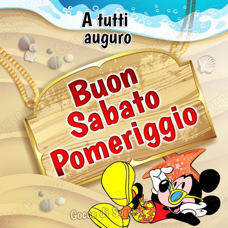 A tutti auguro Buon Sabato Pomeriggio