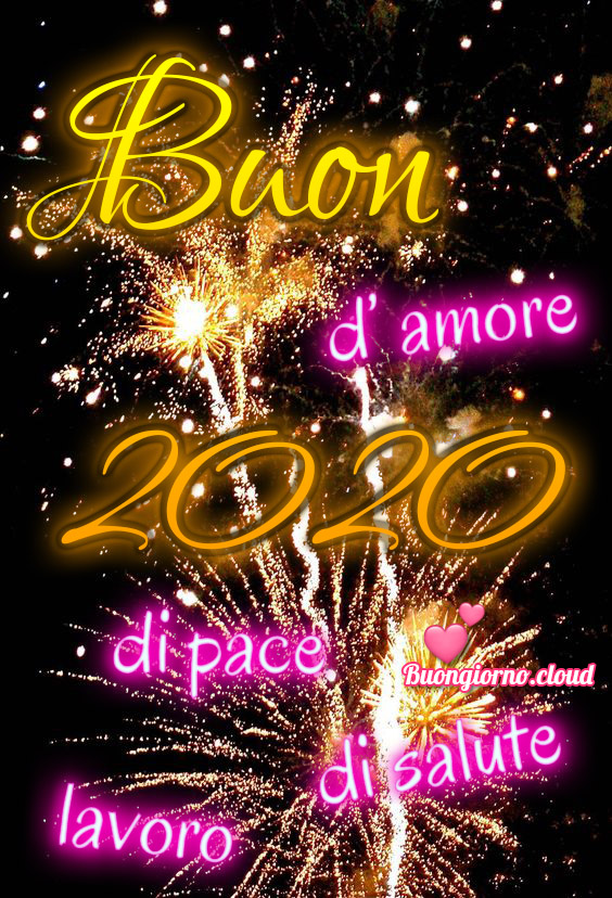 Buon 2020 d'Amore, di Pace, di Salute, Lavoro