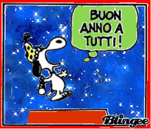 BUON ANNO A TUTTI! Gif Animata Snoopy
