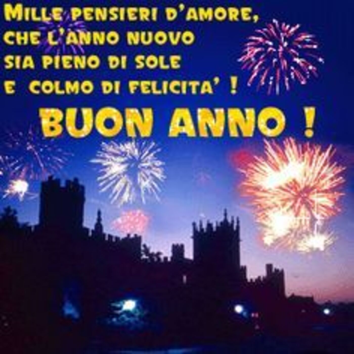 Mille pensieri d'amore, che l'anno nuovo sia pieno di sole e colmo di felicità ! Buon Anno!