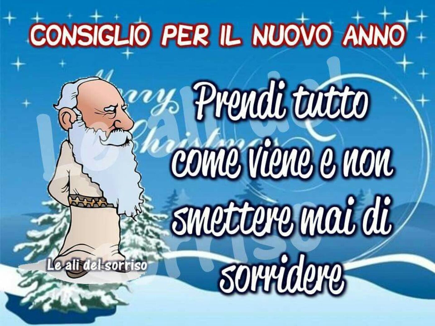 Consiglio per il nuovo anno: Prendi tutto come viene e non smettere mai di sorridere