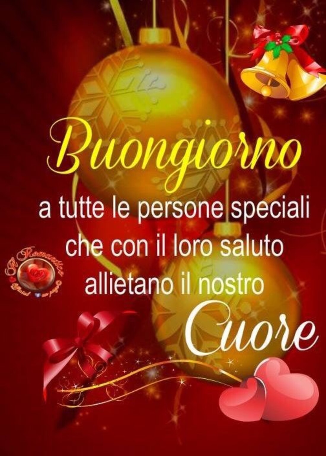 Buongiorno a tutte le persone speciali che con il loro saluto allietano il nostro cuore