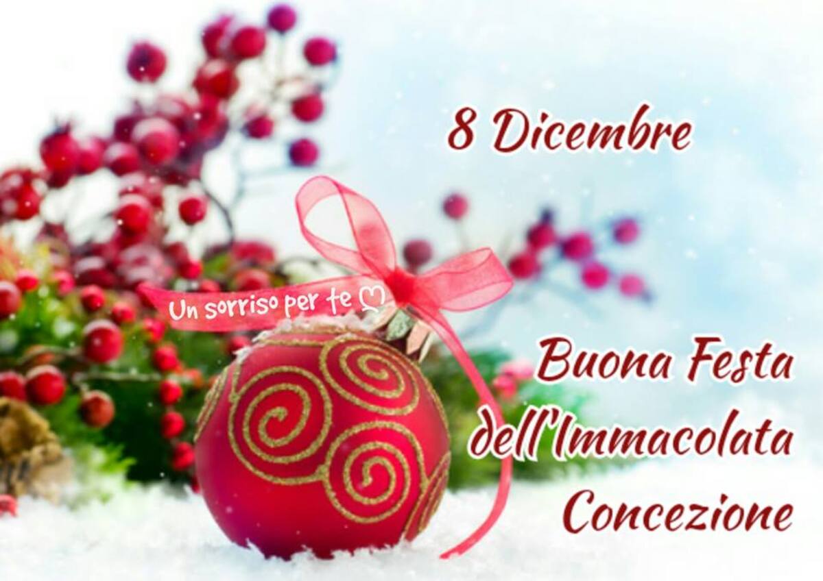 8 Dicembre Buona Festa dell'Immacolata Concezione