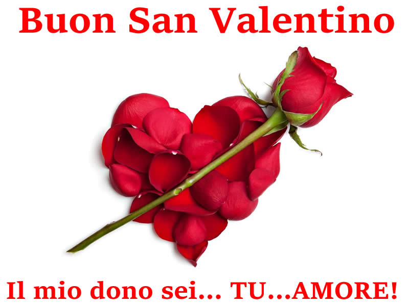 "Buon San Valentino. Il mio dono sei... TU... AMORE !"