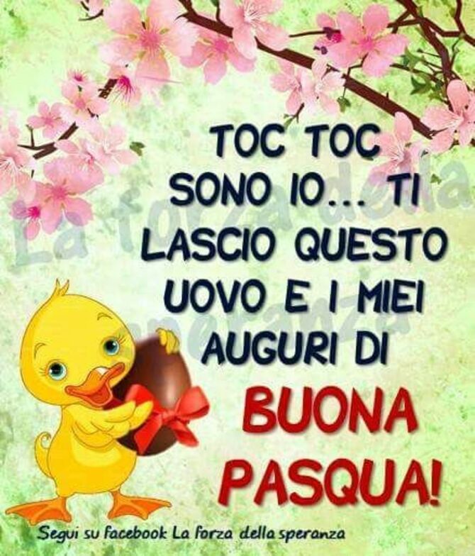 TOC TOC... Sono io... ti lascio questo uovo e i miei auguri di Buona Pasqua!