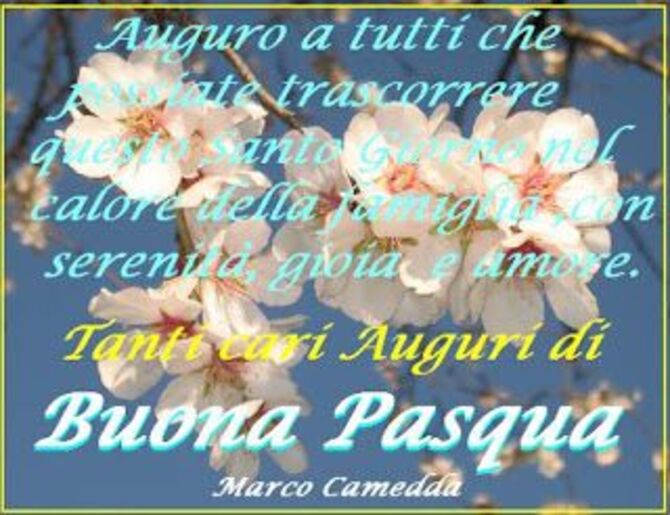 .....Tanti cari auguri di Buona Pasqua