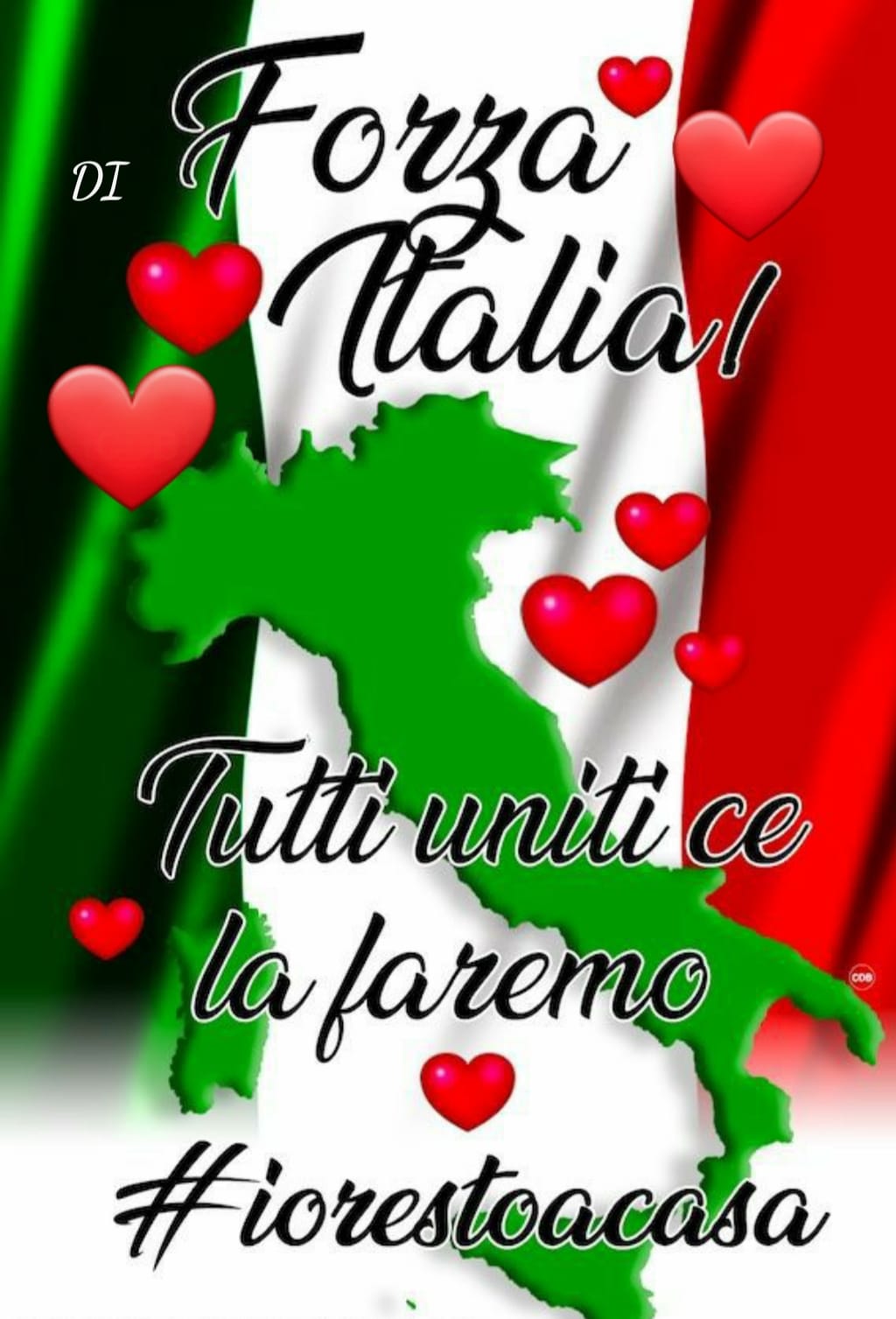 #IoRestoACasa Forza Italia! Tutti uniti ce la faremo!