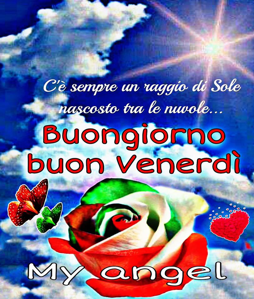 C'è sempre un raggio di sole nascosto fra le nuvole... Buon Venerdì con la Speranza nel Cuore