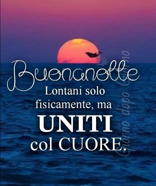 Giorno dopo Giorno - Buonanotte. Lontani solo fisicamente ma uniti nel cuore.