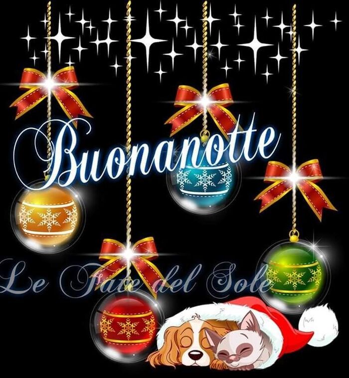 Buonanotte con le decorazioni di Natale