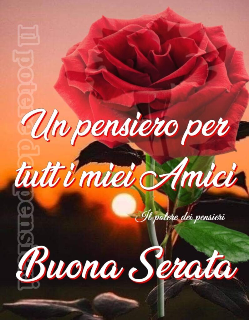 Un pensiero per tutti i miei amici: Buona Serata